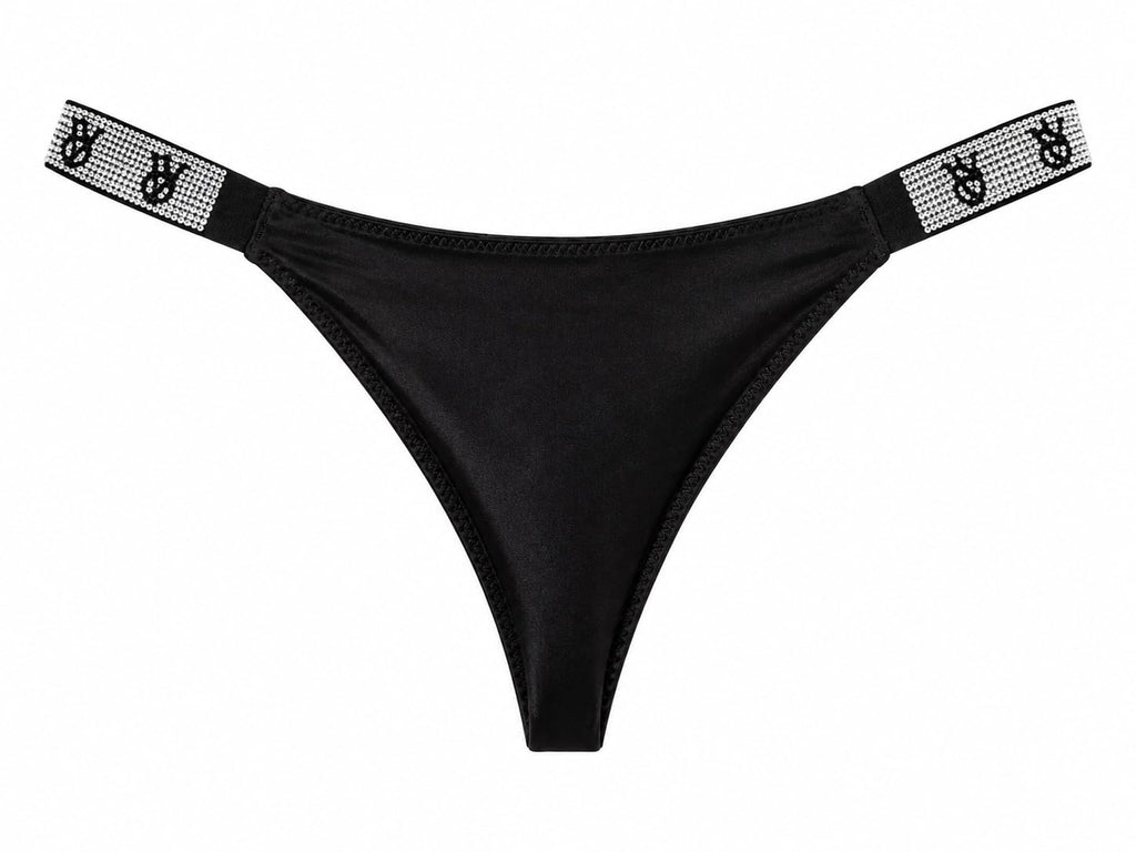 Victoria's Secret Shine Strap Very Sexy Lace Thong Panty Color Black New, Pink