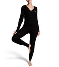 Victoria's Secret PINK Thermal Onesie Pajama Set, Sleepwear for Women, Pure Black (S)