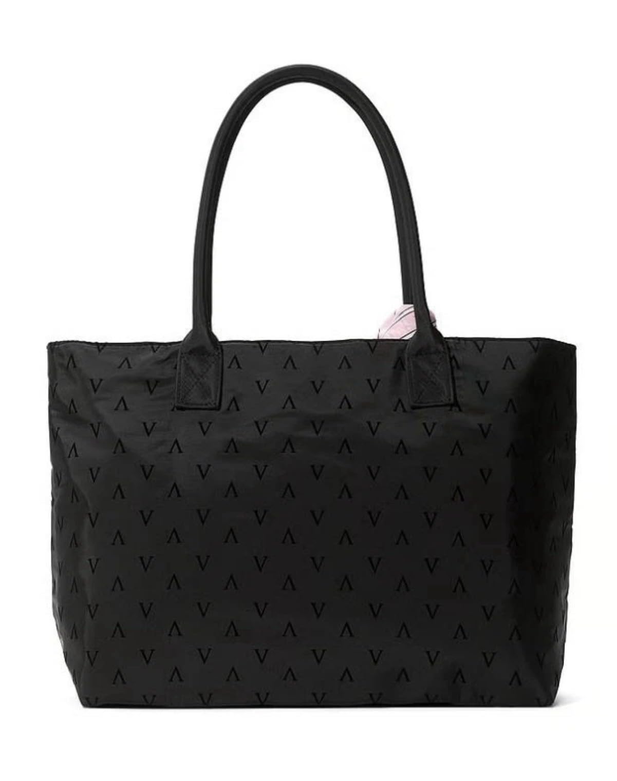 Victoria's Secret Tote Bag & Scarf Color Black/Pink New