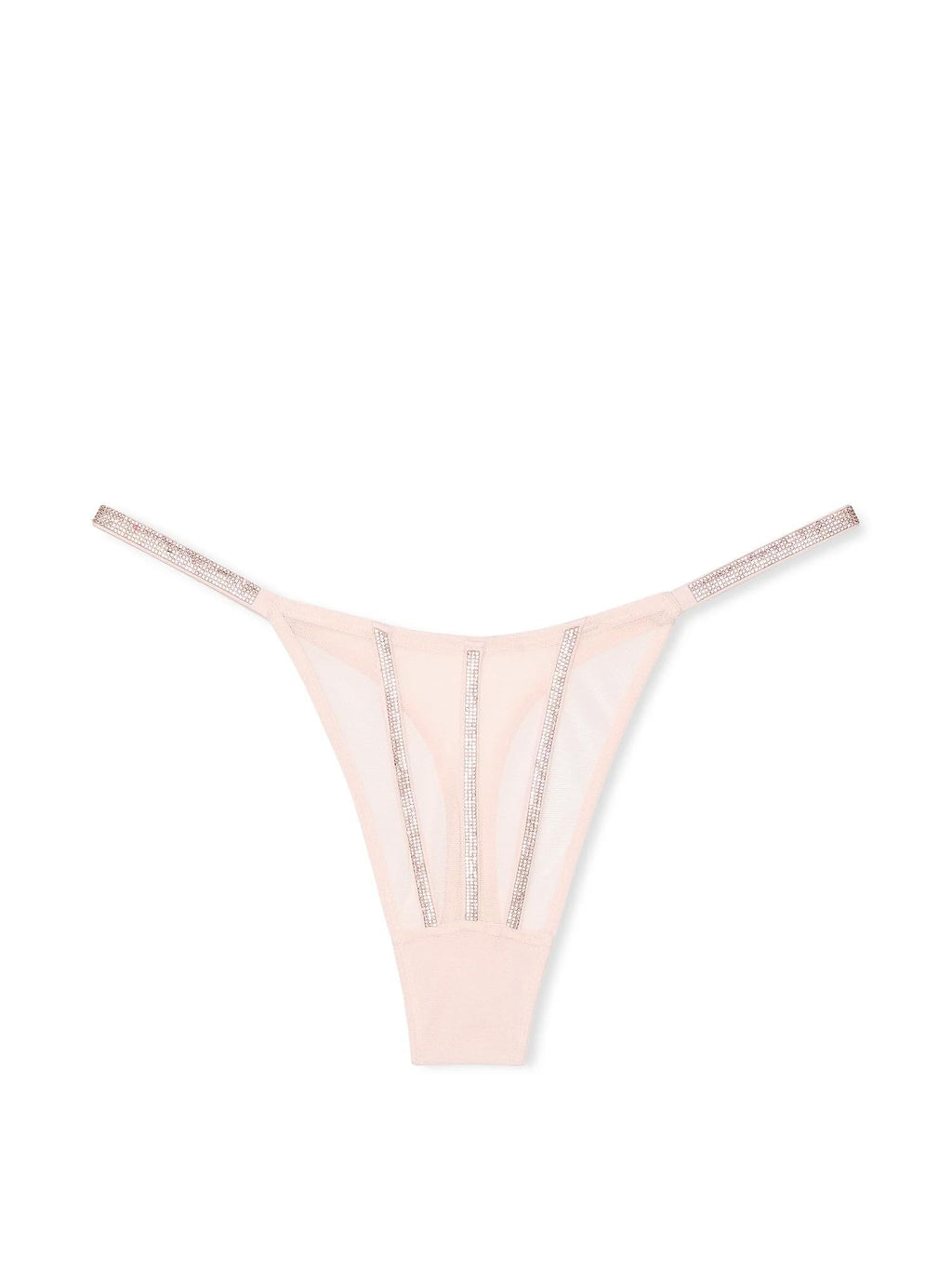 Victoria's Secret Sheer Shine Thong Panty Color Pink New