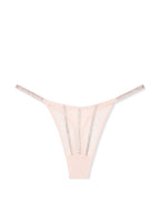 Victoria's Secret Sheer Shine Thong Panty Color Pink New