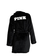 Victoria's Secret Pink Fluffy Robe Color Black Size XS/Small New