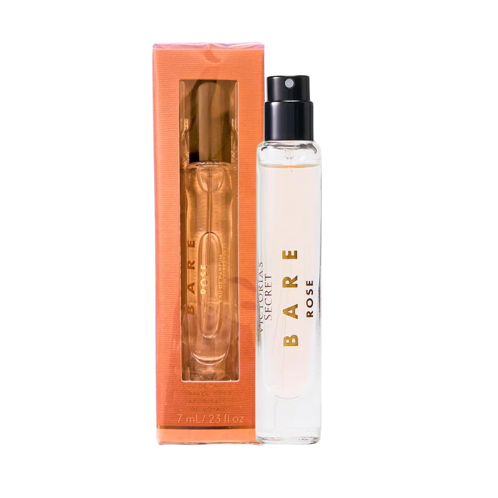 Victoria's Secret BARE ROSE Eau de Parfum Travel Spray, Notes of Pear Skin, Rosa Centifolia & Sheer Woods, Mini Perfumes for Women (0.23 oz)
