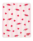 Victoria's Secret Plush Throw Blanket Hearts Print 50x60 Super Soft New