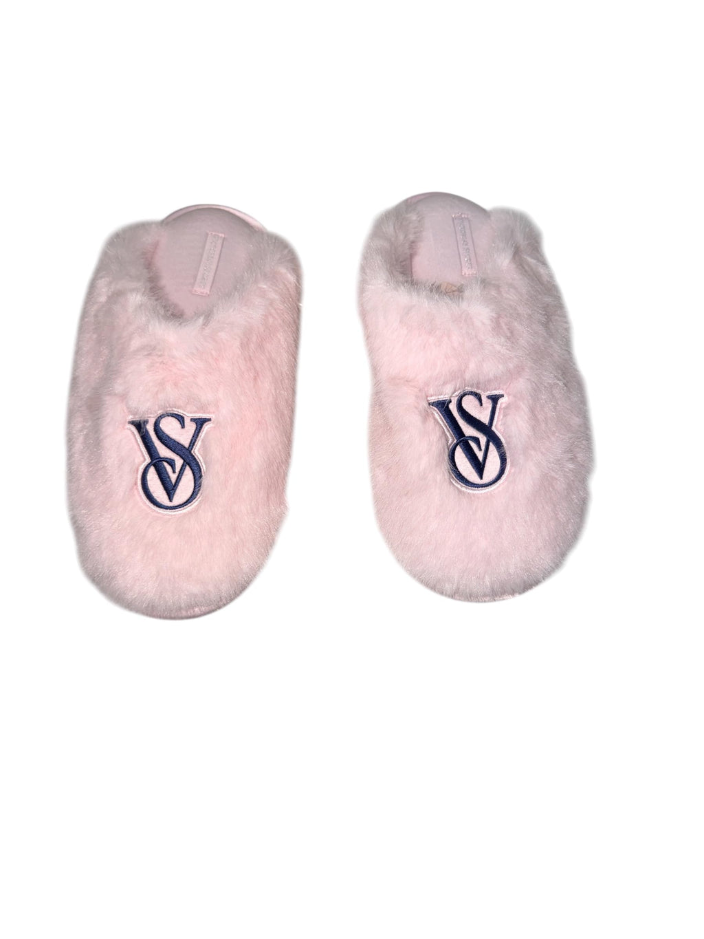 Victoria's Secret Luxe Plush Faux Fur Slip-On Slippers Pink New