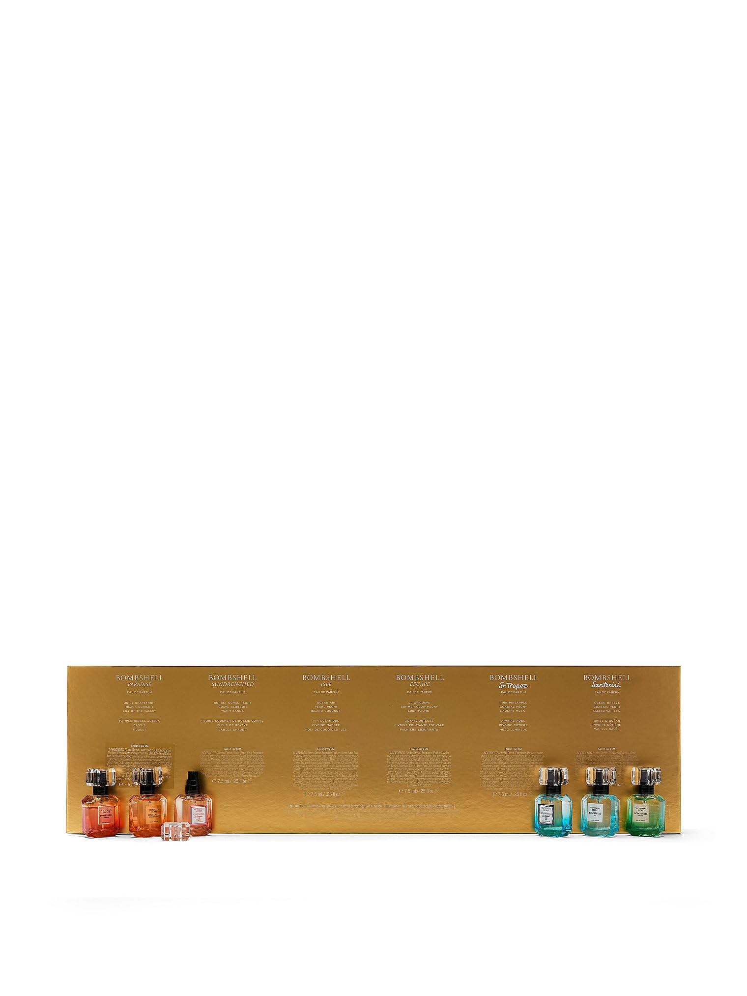 Victoria's Secret 6 Piece Bombshell Summer Favorites Mini Parfum Gift Set