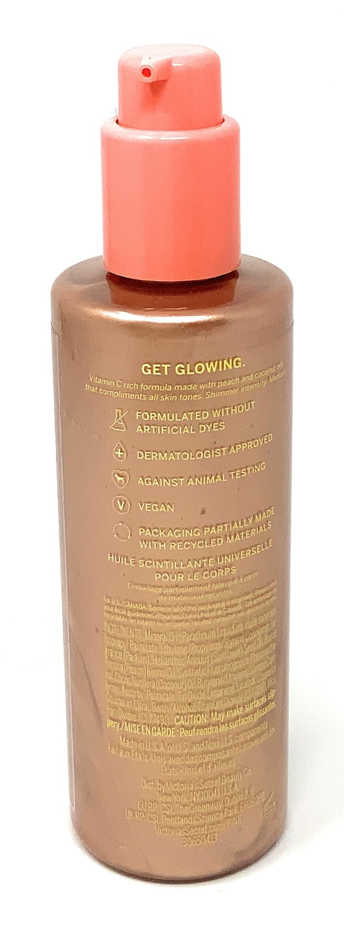 Victoria's Secret PINK Peach Highlighting Body Oil 8 fl oz