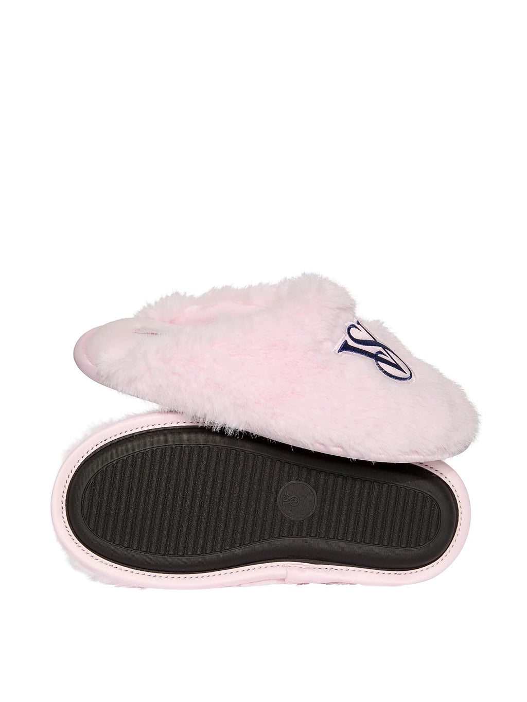 Victoria's Secret Luxe Plush Faux Fur Slip-On Slippers Pink New