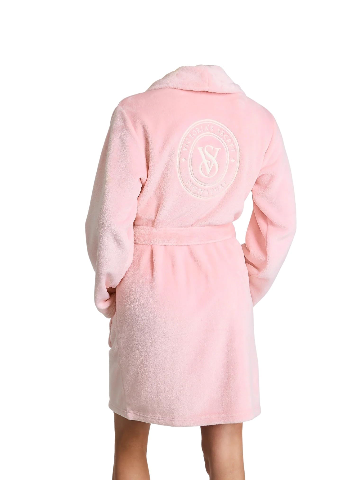 Victoria's Secret Short Cozy Robe Color Pink New (US, Alpha, X-Small, Small, Regular, Regular, Pretty Blossom/Pink)