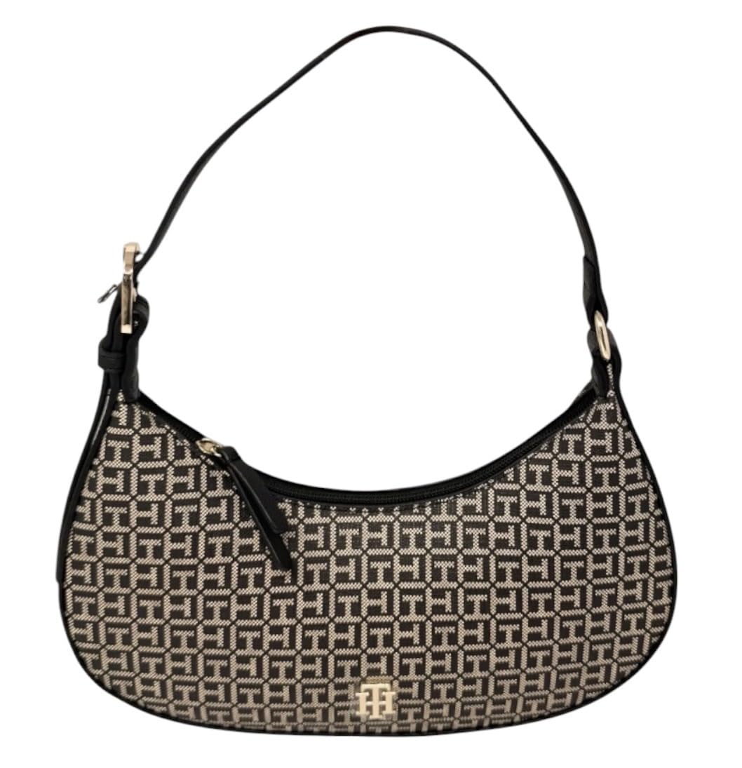 Tommy Hilfiger Women's Sadie Black Logo Shoulder Bag