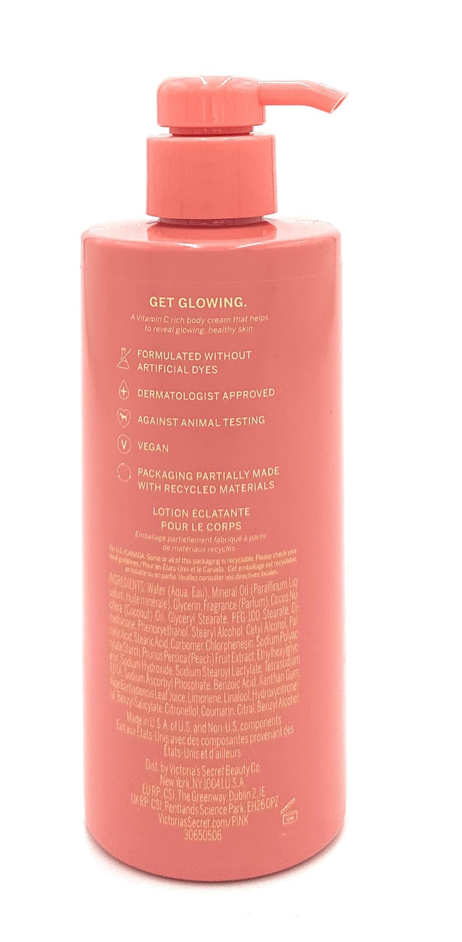 Victoria's Secret Pink Glow Boosting Body Lotion Peach 12 Fl Oz