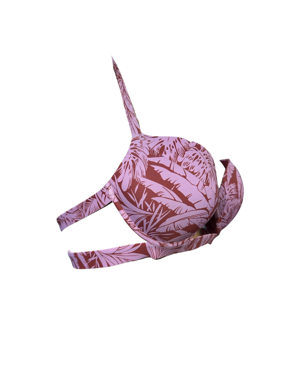 Victoria's Secret Archives Push-Up Bikini Top Tropical Print New