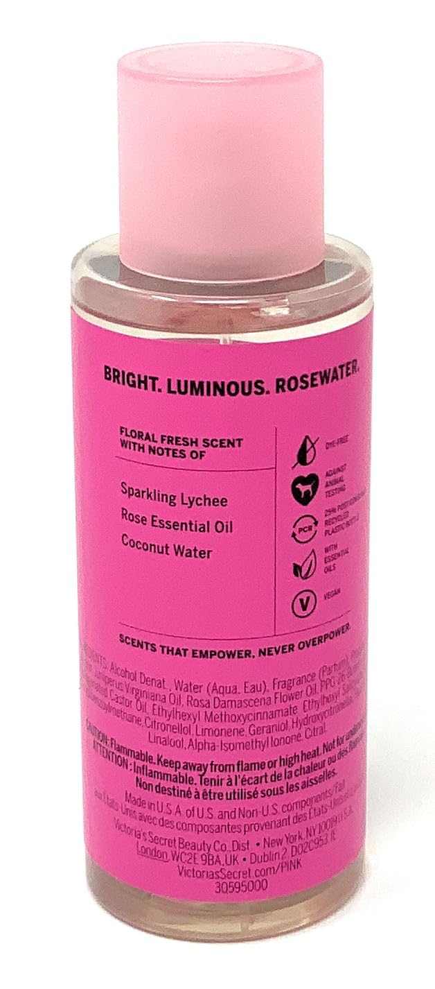 Victoria's Secret Pink Rosewater Body Mist 8.4 fl oz with Essential Oils
