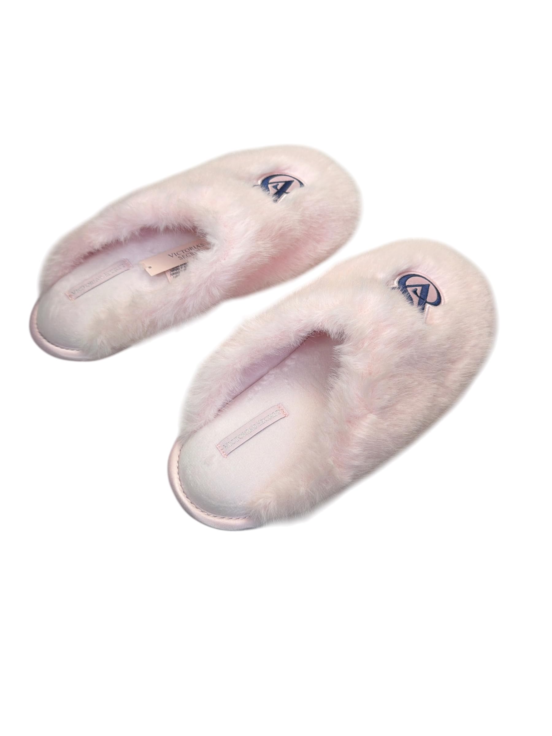 Victoria's Secret Luxe Plush Faux Fur Slip-On Slippers Pink New
