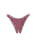 Victoria's Secret Very Sexy Rhinestone Sunset Ombré Shine Strap Rose Lace Crotchless Brazilian Panty Purple New (US, Alpha, Small, Regular, Regular, Purple Vapor)