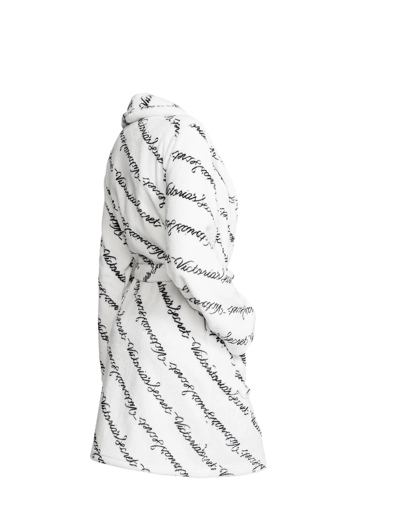 Victoria's Secret Short Cozy Robe Color White Script New