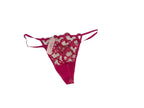 Victoria's Secret Dream Angels Heart Embroidery V-String Panty Pink New