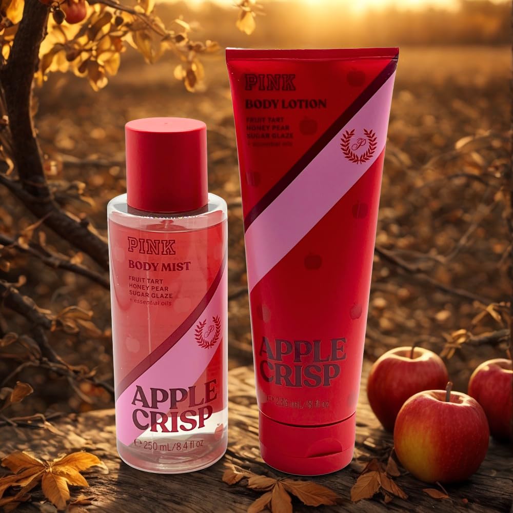 Victoria's Secret PINK APPLE CRISP Body Mist & Lotion 2-piece Set - 2025 LIMITED Edition – Fall Scent Collections