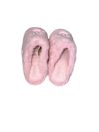 Victoria's Secret Luxe Plush Faux Fur Closed Toe Slippers Pink Soft Cozy House Shoes New
