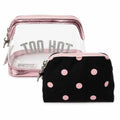 Victoria’s Secret PINK Makeup Bag Duo Black Dot