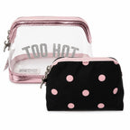 Victoria’s Secret PINK Makeup Bag Duo Black Dot