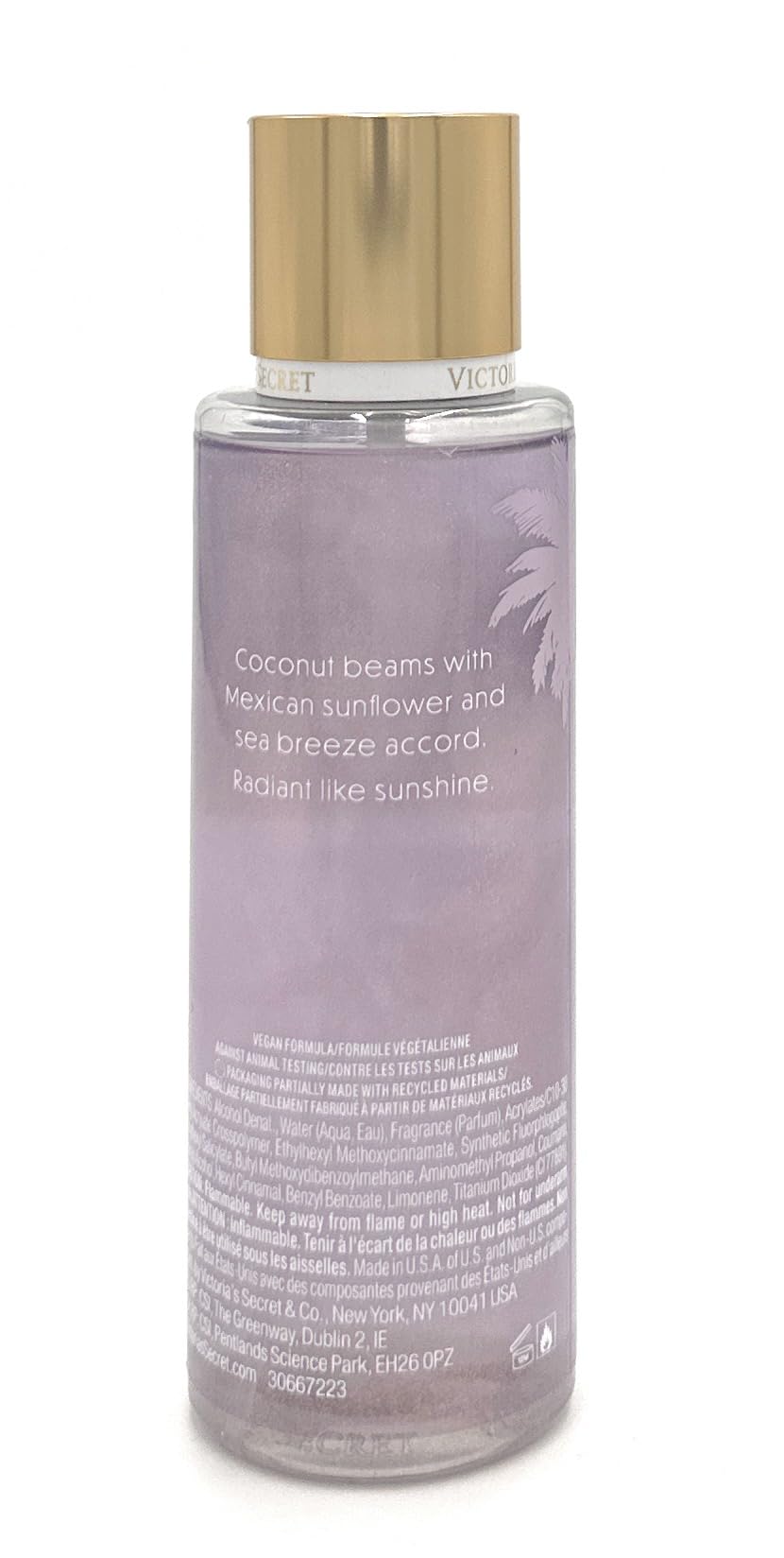 Victoria's Secret Fragrance Mist Coconut Sol Shimmer 8.4 Fl Oz