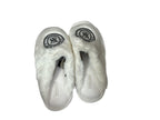 Victoria's Secret Luxe Plush Faux Fur Slippers White Closed Toe New