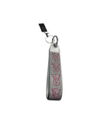 Victoria's Secret Rhinestone Wristlet Strap Keychain Gray Silver Pink New