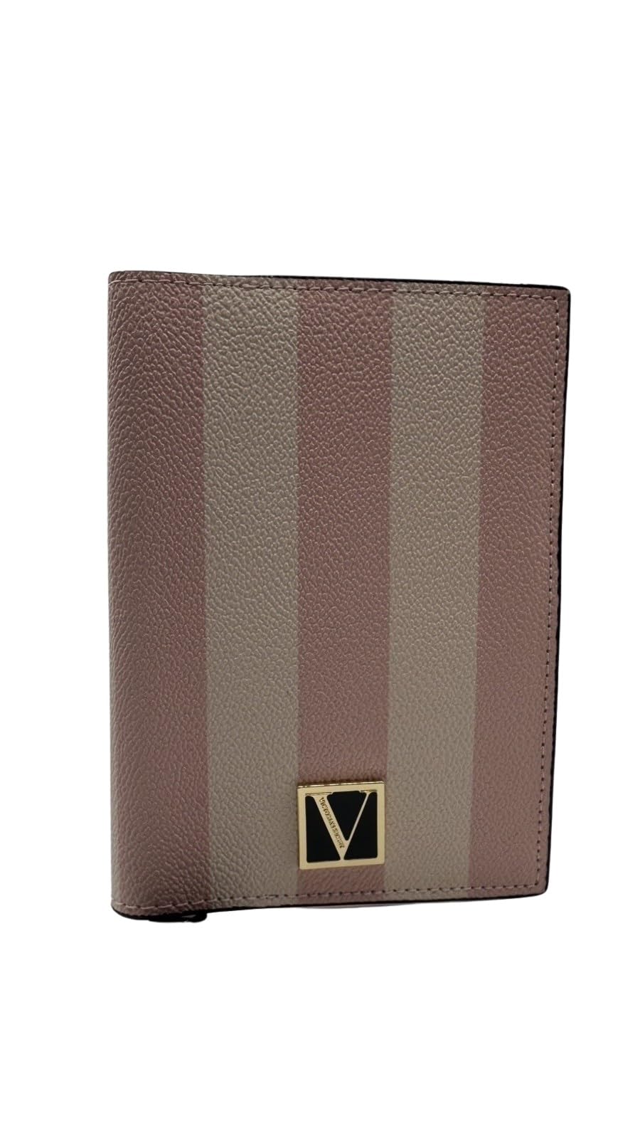Victoria's Secret Passport Holder Wallet Pink Stripe Faux Leather New