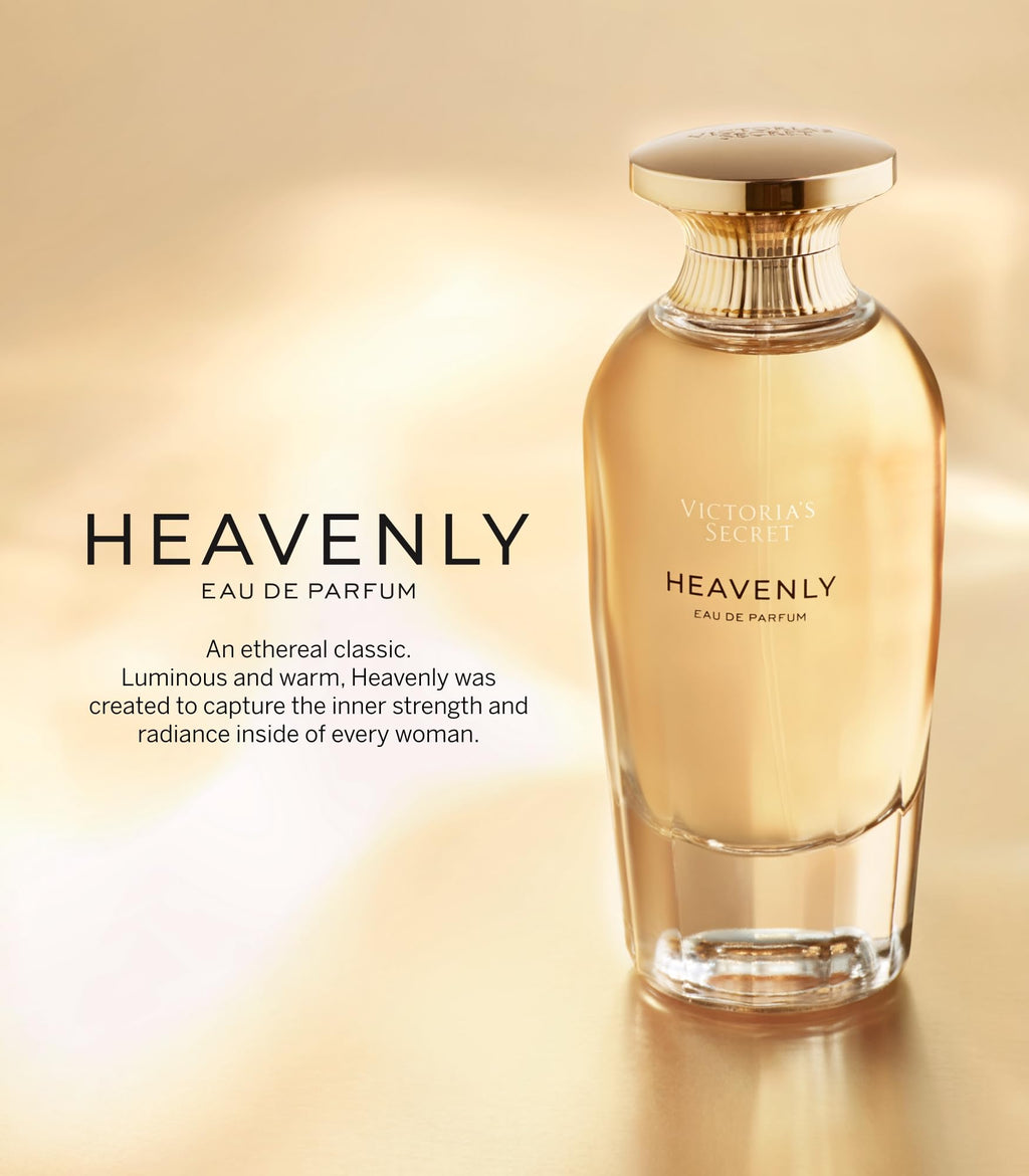 Victoria's Secret Heavenly 3 Piece Luxe Fragrance Gift Set: 1.7 oz. Eau de Parfum, Travel Lotion, & Candle