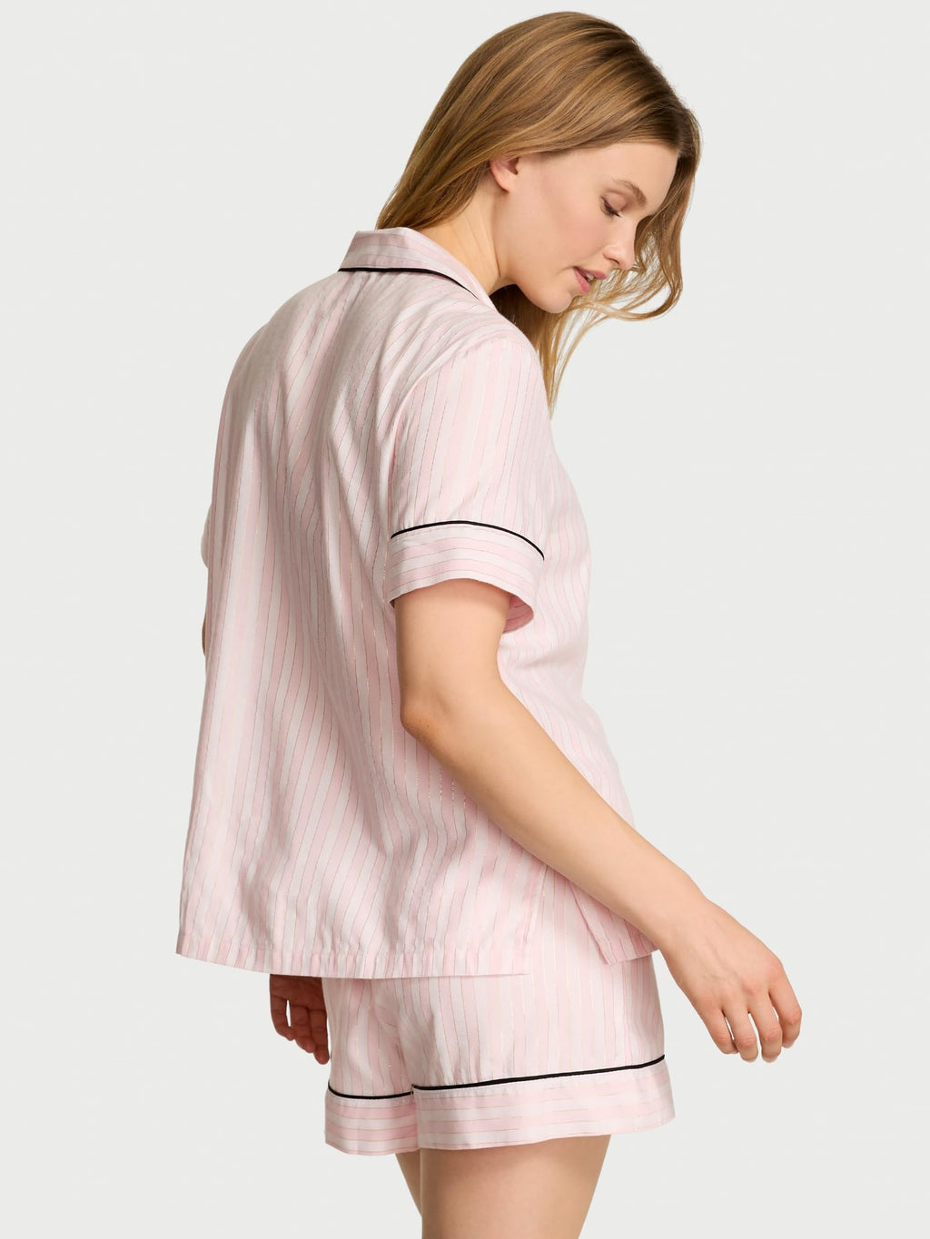Victoria's Secret Flannel Pajama Set, Short Sleeve Shirt and Pajama Short Set, Sleepwear for Women (XS-XXL)
