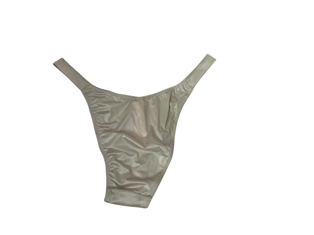 Victoria's Secret Rhinestone Scattered Shine Strap Brazilian Panty Color Beige New