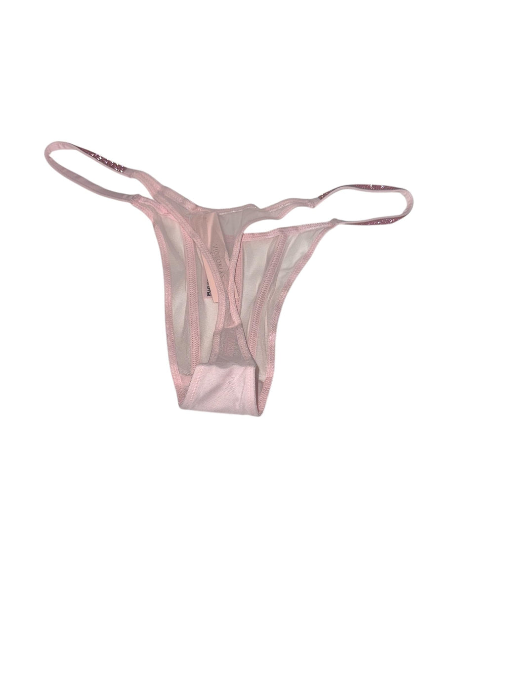 Victoria's Secret Sheer Shine Thong Panty Color Pink New