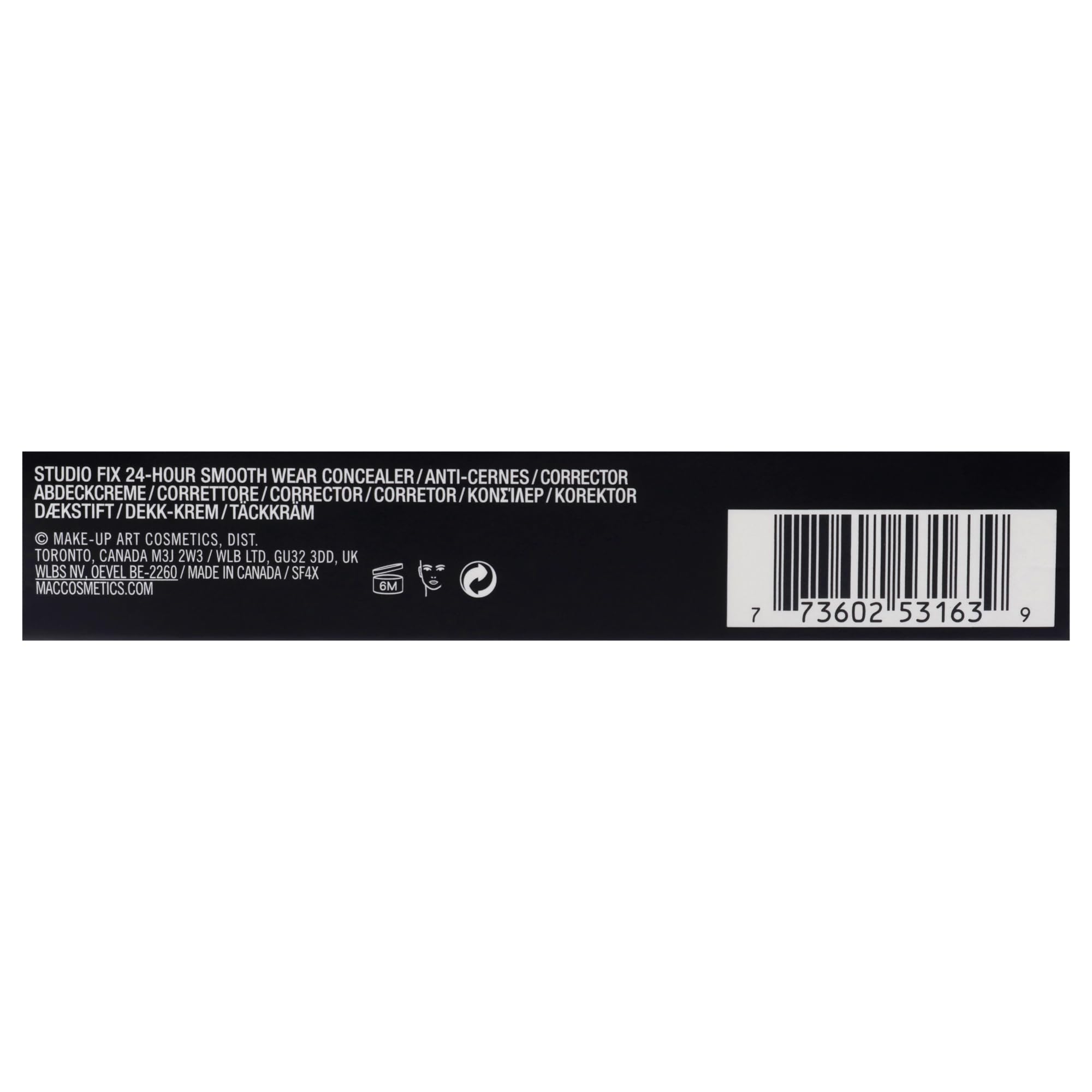 Studio Fix 24-Hour Smooth Wear Concealer - NC43 by MAC for Women - 0.24 oz Concealer