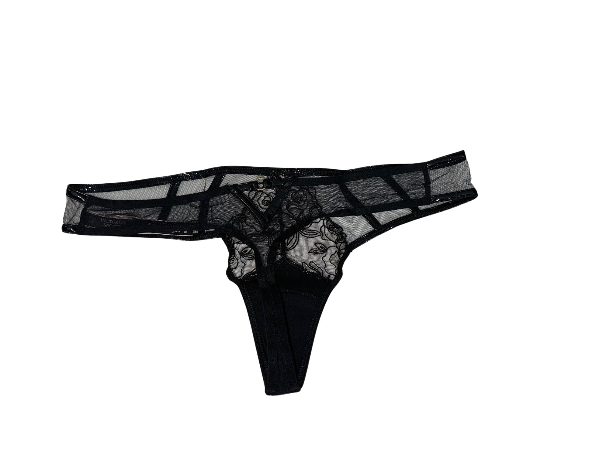 Victoria's Secret Midnight Affair Thong Panty Color Black New (US, Alpha, Medium, Regular, Regular, Black)