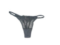 Victoria's Secret Rhinestone Sheer Shine Rose Adjustable String Thong Panty Color Gray New (US, Alpha, X-Large, Regular, Regular, Gray Shine)