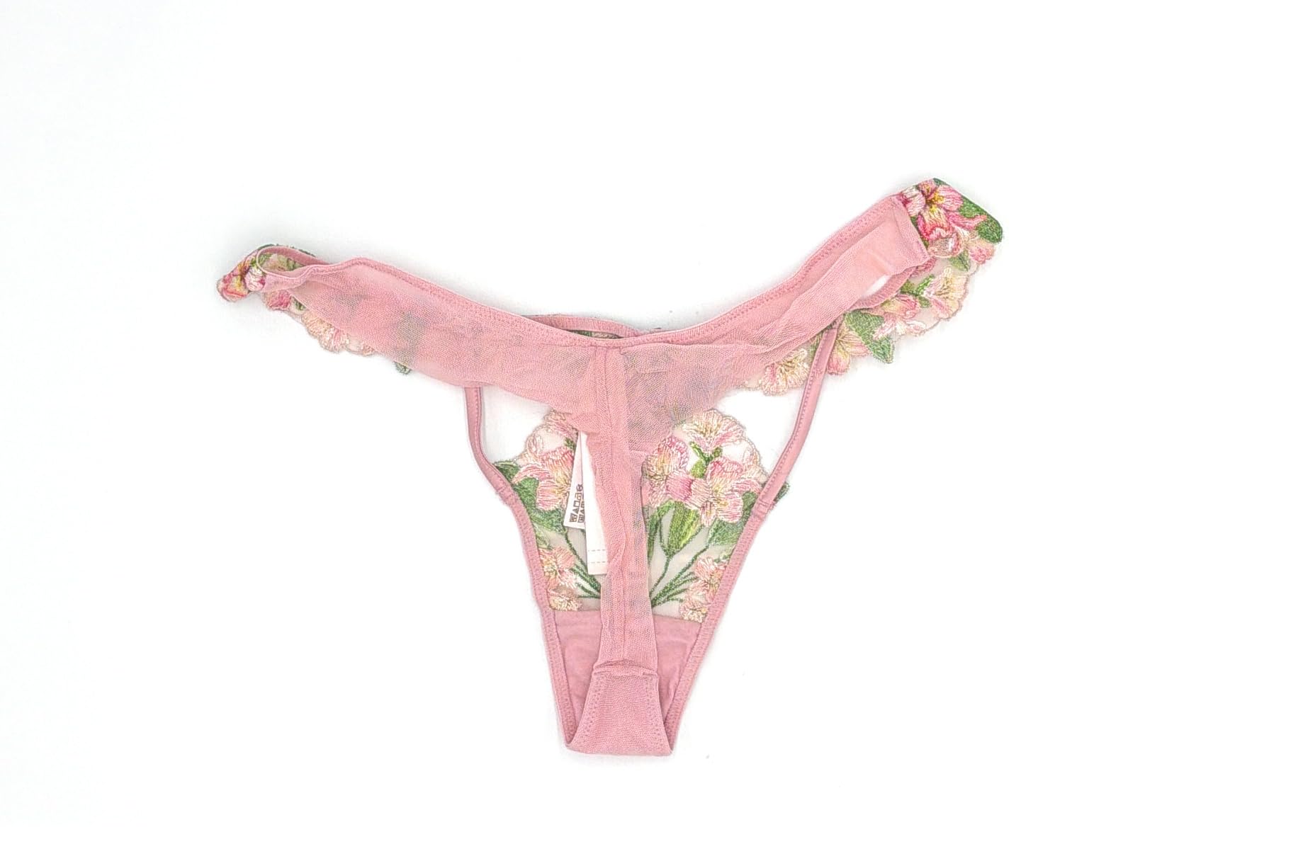 Victoria's Secret Women's Floral Embroidery Floral Lace Thong Panty