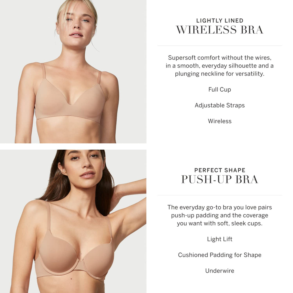 Victoria's Secret Women's Lightly Lined Wireless T-Shirt Bra, Bras for Women (32A-38DDD)