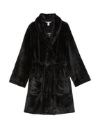 Victoria's Secret Short Cozy Robe, Robes for Women, Black (XS/S)
