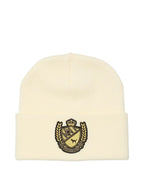 Victoria's Secret Pink Rib Knit Rhinestone Beanie Beige Ivory New