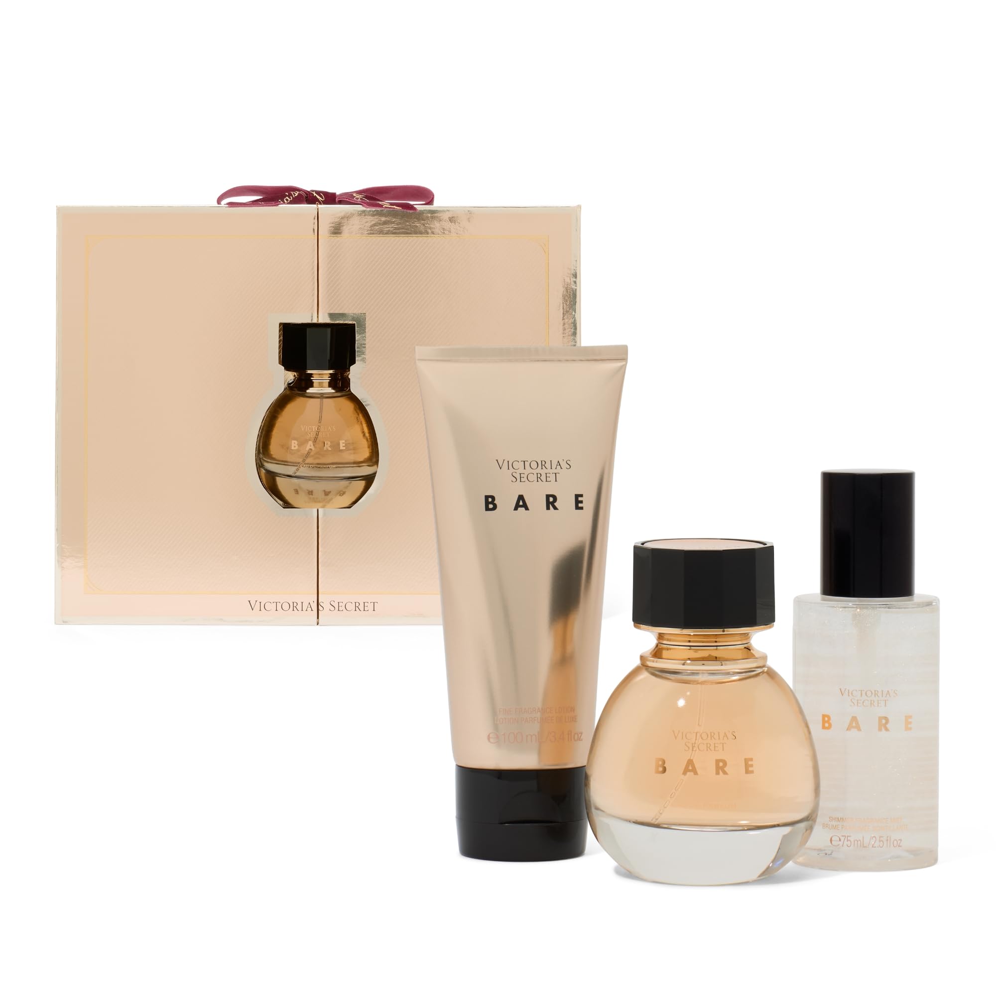 Victoria's Secret 3 Piece Fragrance Gift Set: 1.7 oz Eau de Parfum, Travel Lotion & Mist