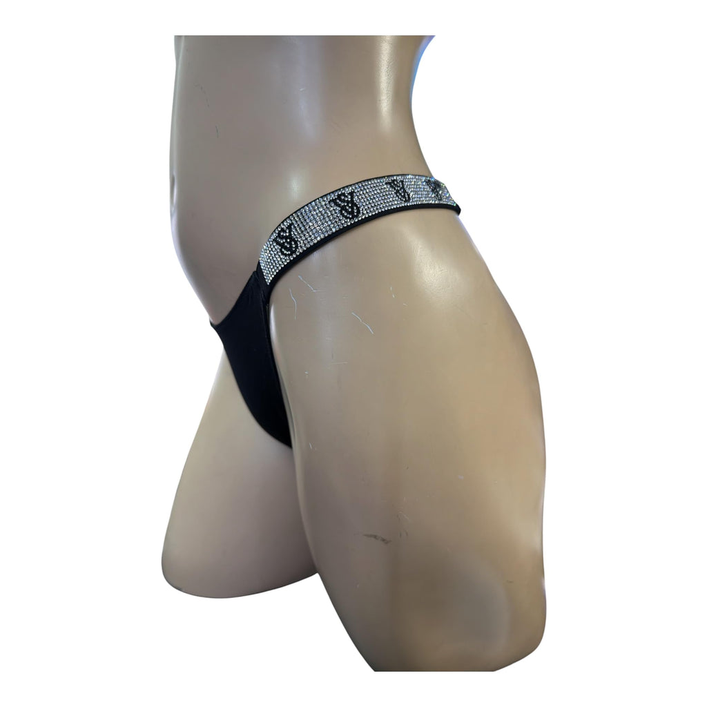 Victoria's Secret Shine Strap Very Sexy Lace Thong Panty Color Black New, Pink