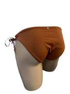 Victoria's Secret Shine Diamante Tie Side Bikini Bottom Cinnamon New