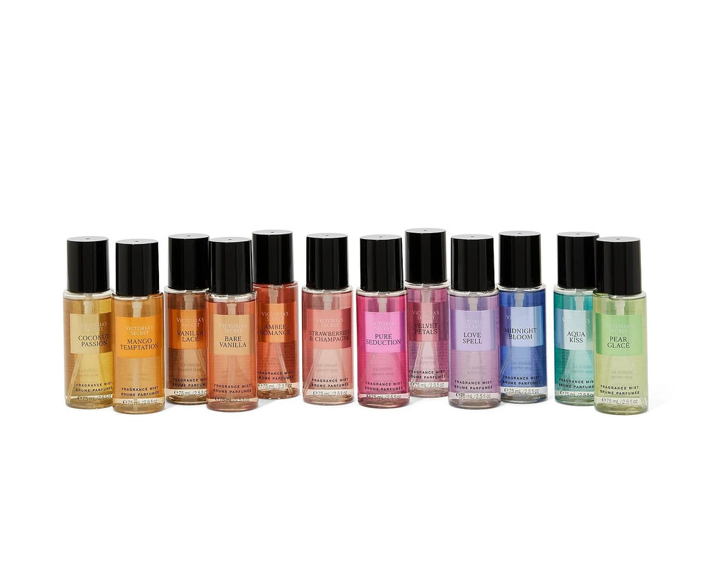 Victoria's Secret Ultimate Fragrance Exploration Body Mist Set , 0.21 Fl Oz (Pack of 12), Total - 2.5 Fl oz