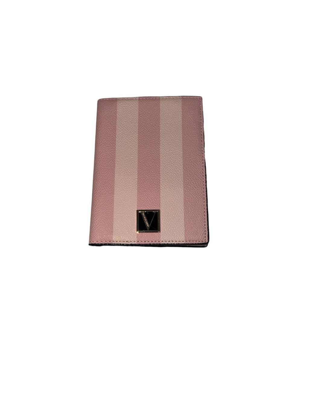 Victoria's Secret Passport Holder Wallet Pink Stripe Faux Leather New