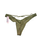 Victoria's Secret Strappy Back High Leg Thong Panty Moss Green New