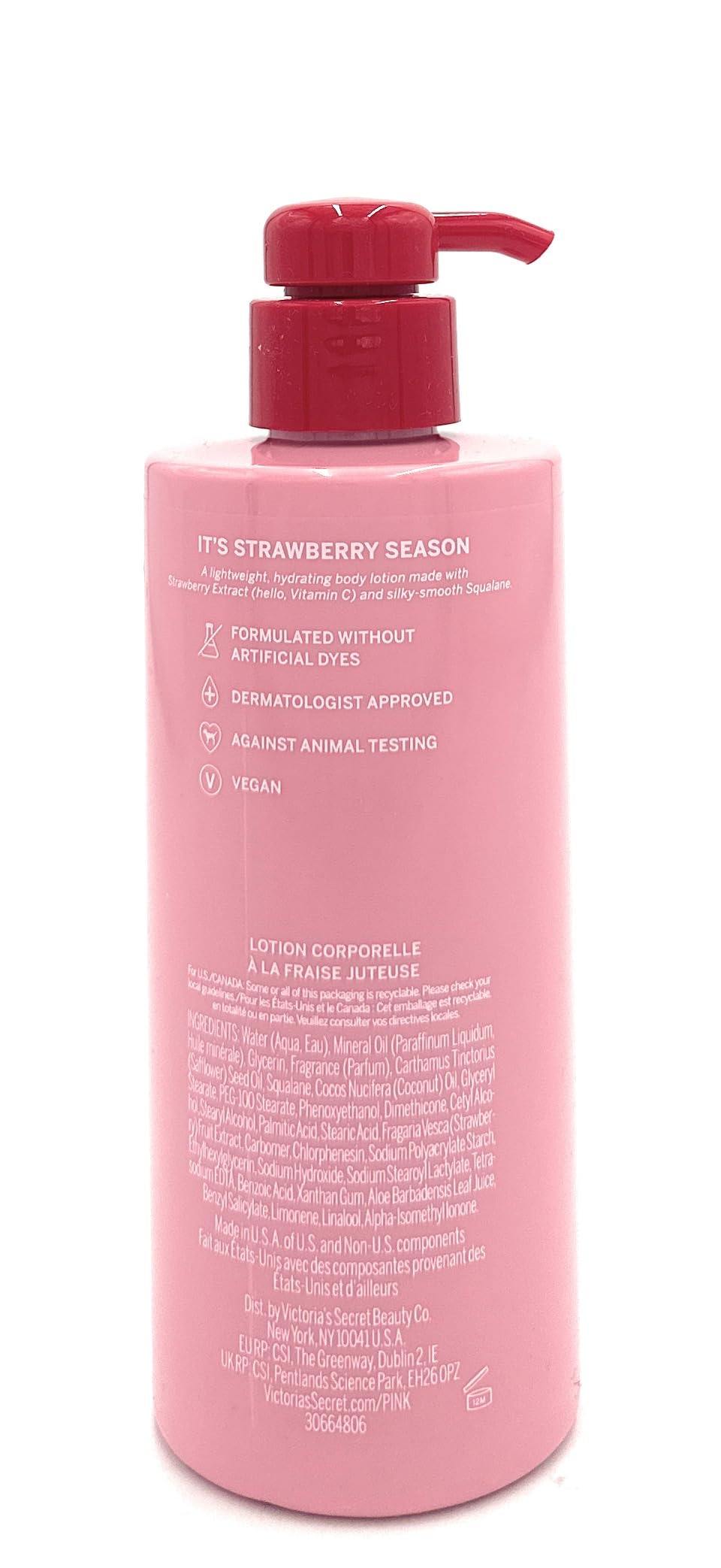 Victoria's Secret Pink Juicy Strawberry Body Lotion 12 Fl Oz