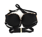 Victoria's Secret Swim Push Up Banded Bikini Top Bathing Suit Animal Print 32B