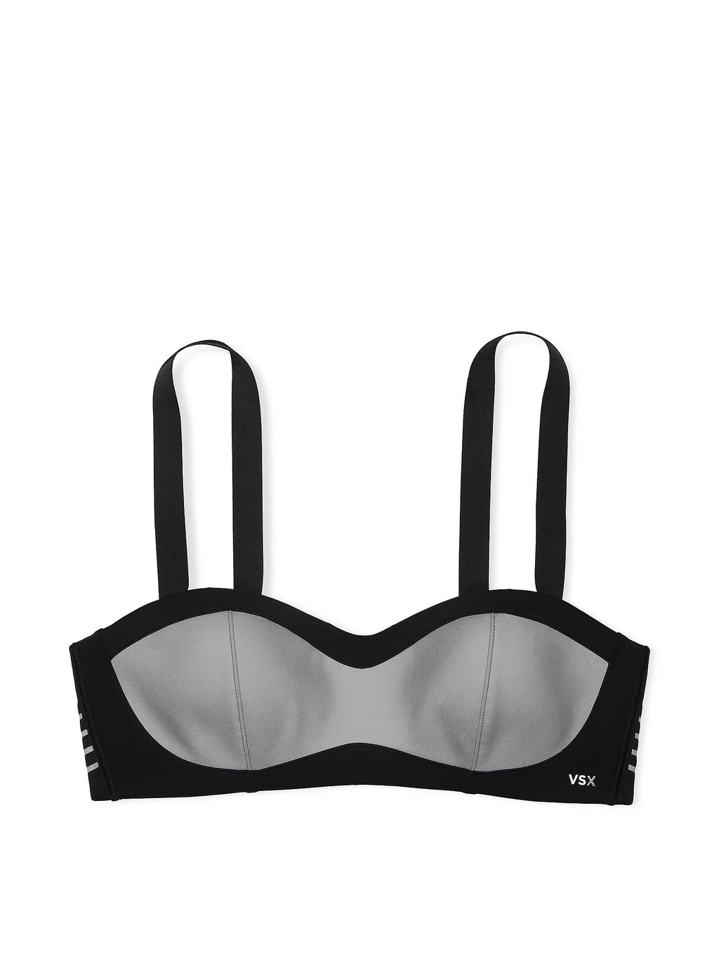 Victoria's Secret VSX Glow Reflective Balconette Sports Bra Color Black/Gray New