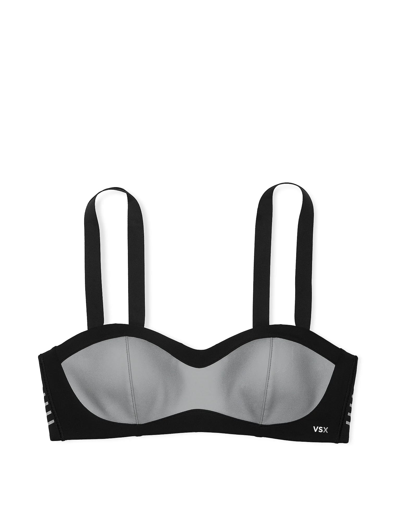 Victoria's Secret VSX Glow Reflective Balconette Sports Bra Color Black/Gray New